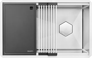 Ruvati Hex Bottom 30-inch Workstation Scratch Resistant Embossed Texture Slope Bottom Kitchen Sink Stainless Steel - RVH8830