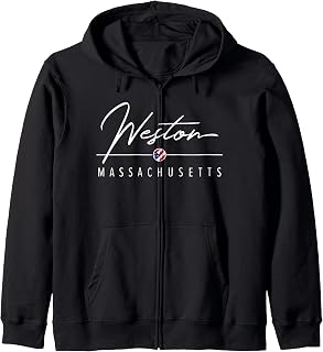 Weston Massachusetts (MA) Zip Hoodie