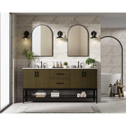 Elegant Kitchen and Bath 72" Double Bathroom Vanity in Chestnut Brown by Elegant Lighting – 72" W x 22" H x 24" D, Wood, Chestnut Brown, Model VF60772DMCB