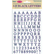 Self-Adhesive 3-D Black Letters by PIONEER – 1/4" to 3/8", Plastic, Black, Model 3DLB