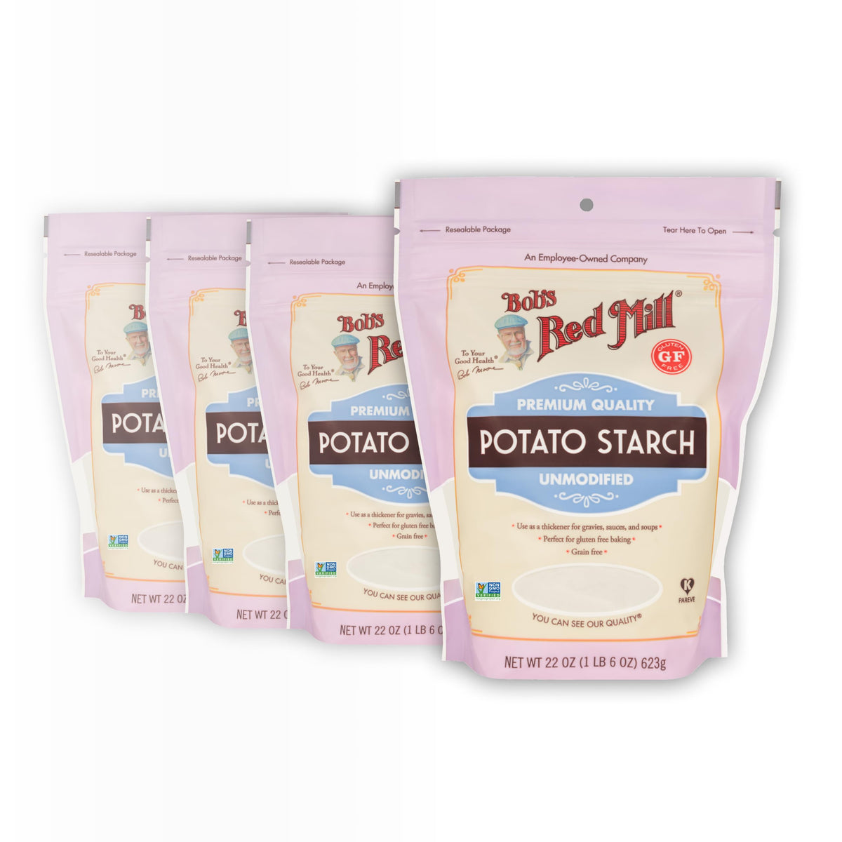 Bob's Red Mill 22 Ounce (Pack of 4) / Resealable / 4 Thickeners