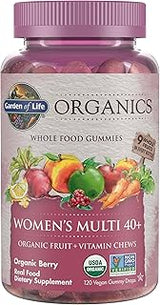 Garden of Life Organics Women 40+ Multivitamin Gummies, Berry, 120 Gummies