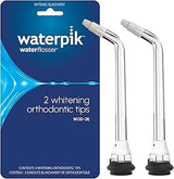 Waterpik Whitening Water Flosser Replacement Tip, Orthodontic, White & Black, 2 Count