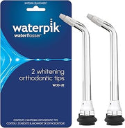Waterpik Whitening Water Flosser Replacement Tip, Orthodontic, White & Black, 2 Count