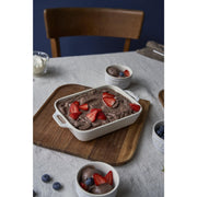 Ceramic Rectangular Baking Dish Set by STAUB – 2-pc, Stoneware with vitreous glass porcelain-enamel finish, Rustic Ivory, Pack of 2, Model 40511-921