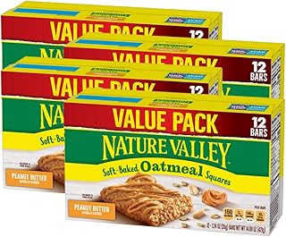 Nature Valley Soft-Baked Oatmeal Squares Peanut Butter, 4Count