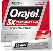 Orajel 3X Toothache and Gum Pain Medicated Pain Relief Gel, 0.42 Oz