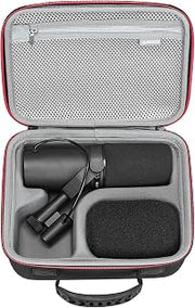 RLSOCO Hard Case Compatible With Shure MV7X / MV7+ / MV6 / MV7 / MV7i Podcast Dynamic Microphone & Shure SM7B / SM7dB Vocal Dynamic Microphone