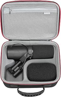 RLSOCO Hard Case Compatible With Shure MV7X / MV7+ / MV6 / MV7 / MV7i Podcast Dynamic Microphone & Shure SM7B / SM7dB Vocal Dynamic Microphone