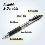 G2 Extra Fine Point Black Gel Ink Pens by PILOT – 12 Count (Pack of 1), Plastic, Black Ink, Model 31002