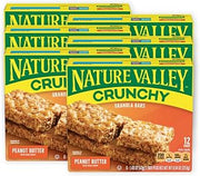Nature Valley Granola Bars, Crunchy, Peanut Butter, 1.49 oz, 12 ct (Pack of 6)