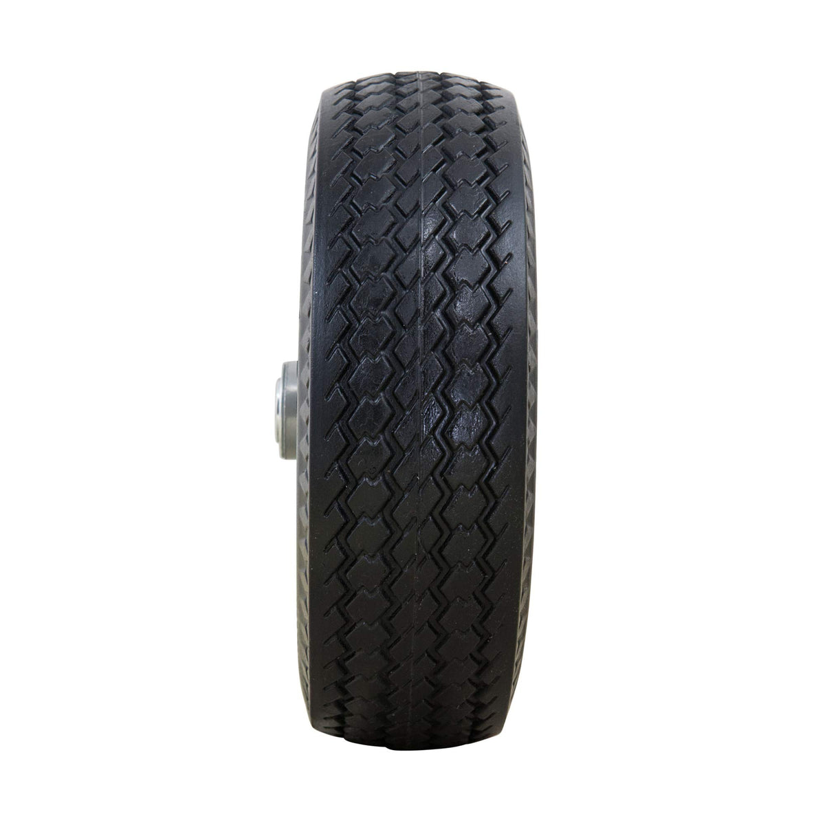 4.10/3.50-4" Flat Free by Marathon – 2.25" Offset Hub, Steel, Gray Rim