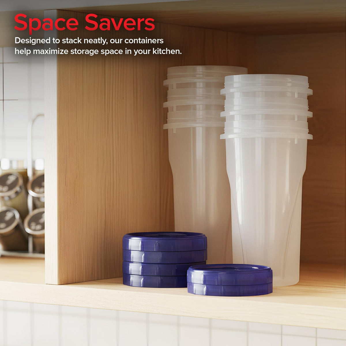 Stock Your Home 48 oz / Clear / 1.5 quarts Container Sets