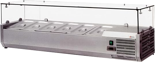 Omcan 40535 Commercial Restaurant 47" Refrigerated Topping Rails Sneeze Guard
