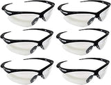 KLEENGUARD (Formerly Jackson Safety V30 Nemesis Safety Glasses/Sunglasses, 25676 Black Frame, Clear Lens (6 Pair)