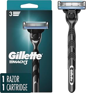 Gillette Mach3 Razor for Men, 1 Razor Handle + 1 Blade Refill