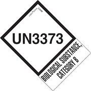 Labelmaster L380B UN3373 Label, with Tab, 2" x 2 3/4" (Pack of 500),Black/White