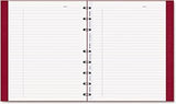 Blueline AF915083 MiracleBind Notebook College/Margin 9 1/4 x 7 1/4 White Red Cover 75 Sheets