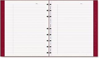 Blueline AF915083 MiracleBind Notebook College/Margin 9 1/4 x 7 1/4 White Red Cover 75 Sheets