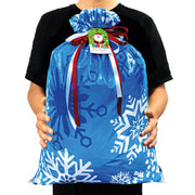 Diamerd Christmas Drawstring Gift Bags, 38 Piece Assorted Sizes, Red Green Blue