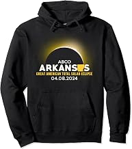 Abco, AR Arkansas Total Solar Eclipse 2024 Pullover Hoodie