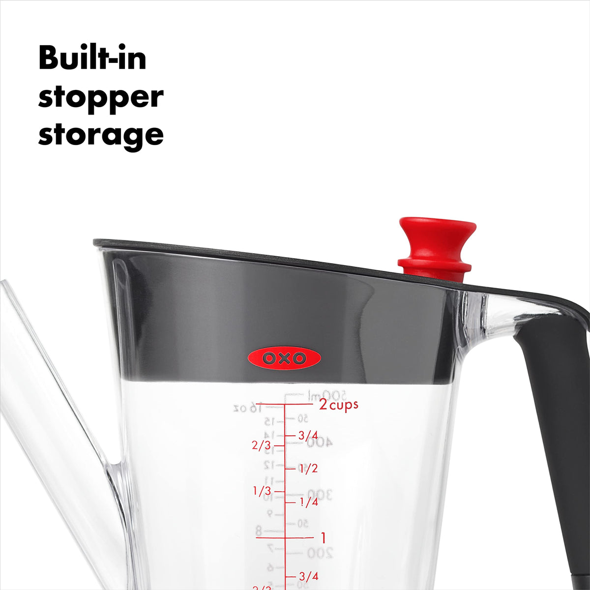 OXO Fat Separator with Strainer, 2 Cup Capacity, Clear