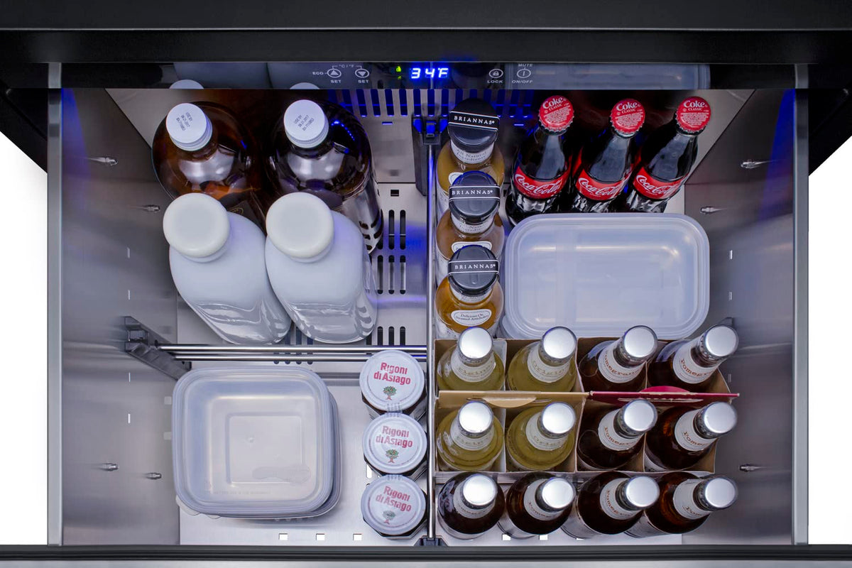 Summit 27-Inch 2-Drawer Outdoor Refrigerator by Summit Appliance – 26.75x23.25x33.88, 4.83 cubic_feet, In Description, Stainless Steel, Model SPR275OS2D