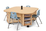 Innovate STEAM Table by Jonti-Craft – 48" W x 48" D x 22.5" H, Wood, Model 6281JC251