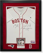 Tom Brady & David Ortiz Autographed Nike Jersey w/Inscription Framed to 32x40 Fanatics - Autographed NFL Jerseys