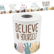 Teacher Created Resources Everyone is Welcome Helping Hands Straight Rolled Border Trim - 50ft - Decorate Bulletin Boards, Walls, Desks, Windows, Doors, Lockers, Classrooms, Homeschool & Offices