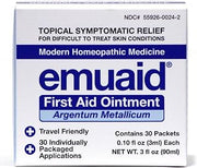 EMUAID 30-Day Travel Pack Ointment for Eczema and Psoriasis, 30 Pack | Single-Use Packets, Regular Strength, For Eczema, Psoriasis, Athlete's Foot, Jock Itch, Rash, 0.10 oz Each
