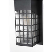Palmer One Light Outdoor Wall Sconce Black by Lighting Design – Iron, Black