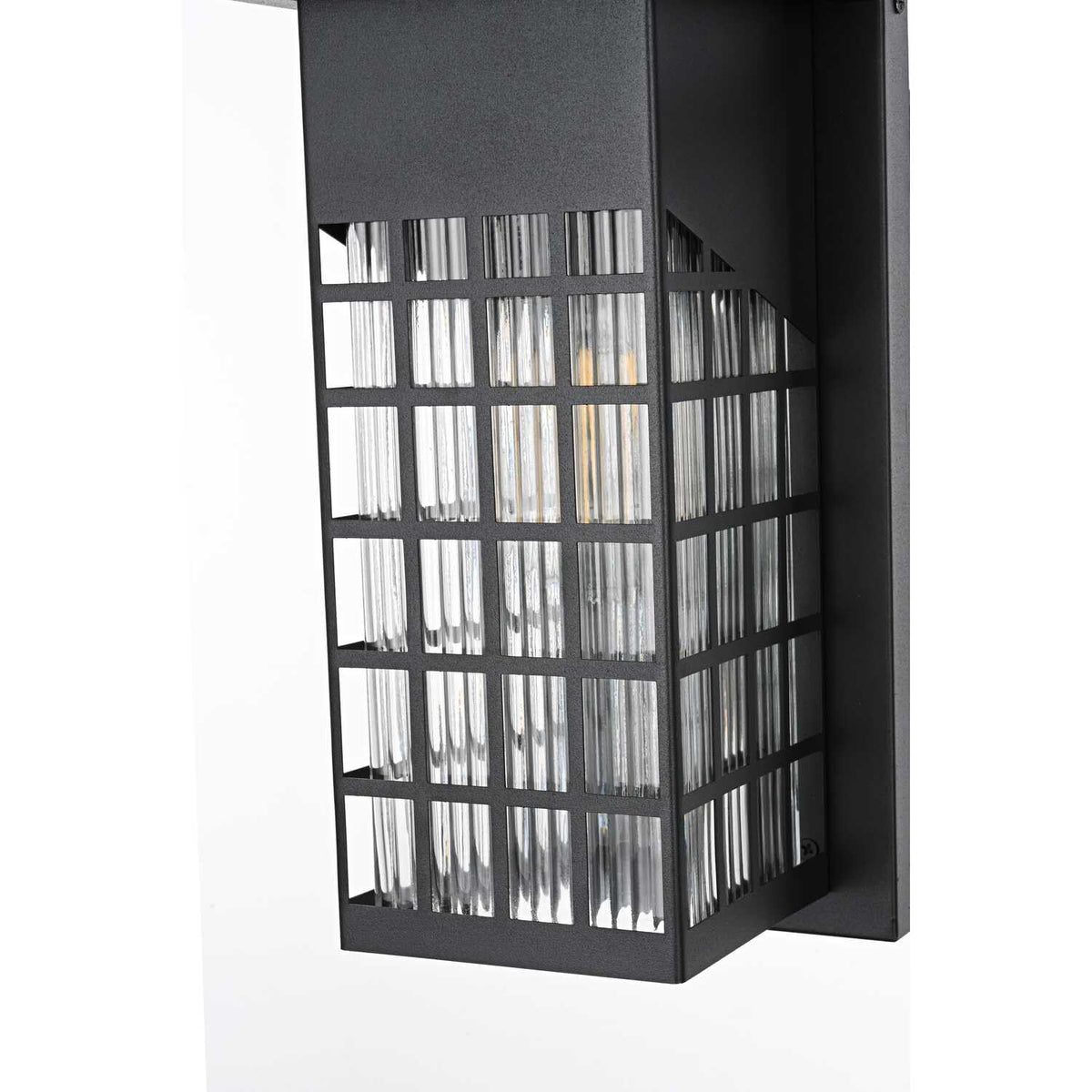 Palmer One Light Outdoor Wall Sconce Black by Lighting Design – Iron, Black