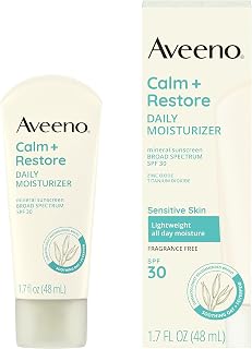 Aveeno Calm + Restore Daily Moisturizer Mineral Sunscreen, 1.7 fl. oz