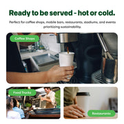 GO 16oz Hot Cups - Set of by TOSSWARE – 16oz, 16 fluid_ounces, Paper, White, Pack of 100