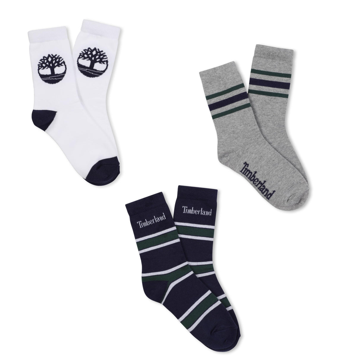 Boys Socks(*3) by Timberland – White, Model T60751