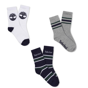 Boys Socks(*3) by Timberland – White, Model T60751
