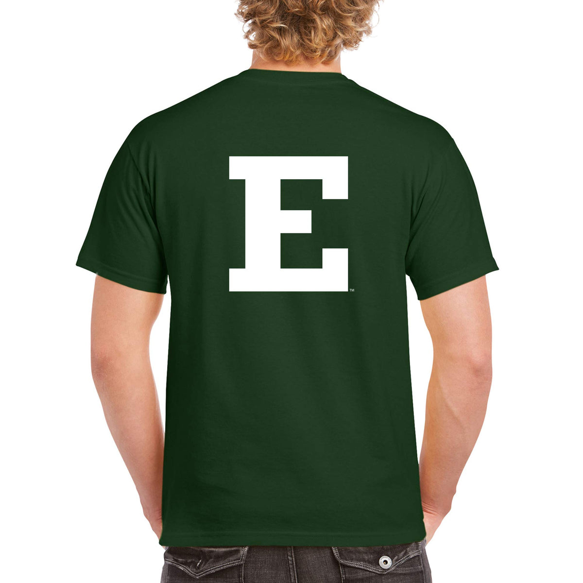 EMU Front and Back Print Tee - LG - Forest by Underground Printing – Cotton, Eastern Michigan Eagles Forest, Model 20001066515