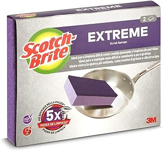 Scotch-Brite Fiber with Sponge, Purple (Extreme), 2 Unidad
