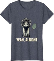 Women's Yeah, Alright Minimalist Emu Australian Wildlife Slang T-Shirt