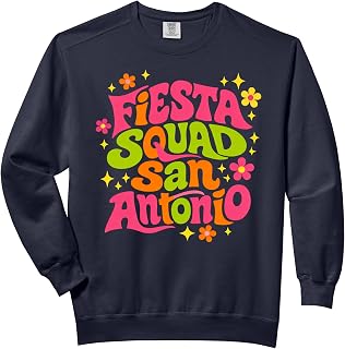 Fiesta Squad San Antonio Texas Cinco De Mayo Groovy Style Comfort Colors Adult Sweatshirt