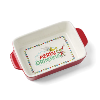 Merry Grinchmas Mini Rectangular Baking Dish by Lenox – 1 Count, 0.5 quarts, Stoneware, Multicolor, Model 898257