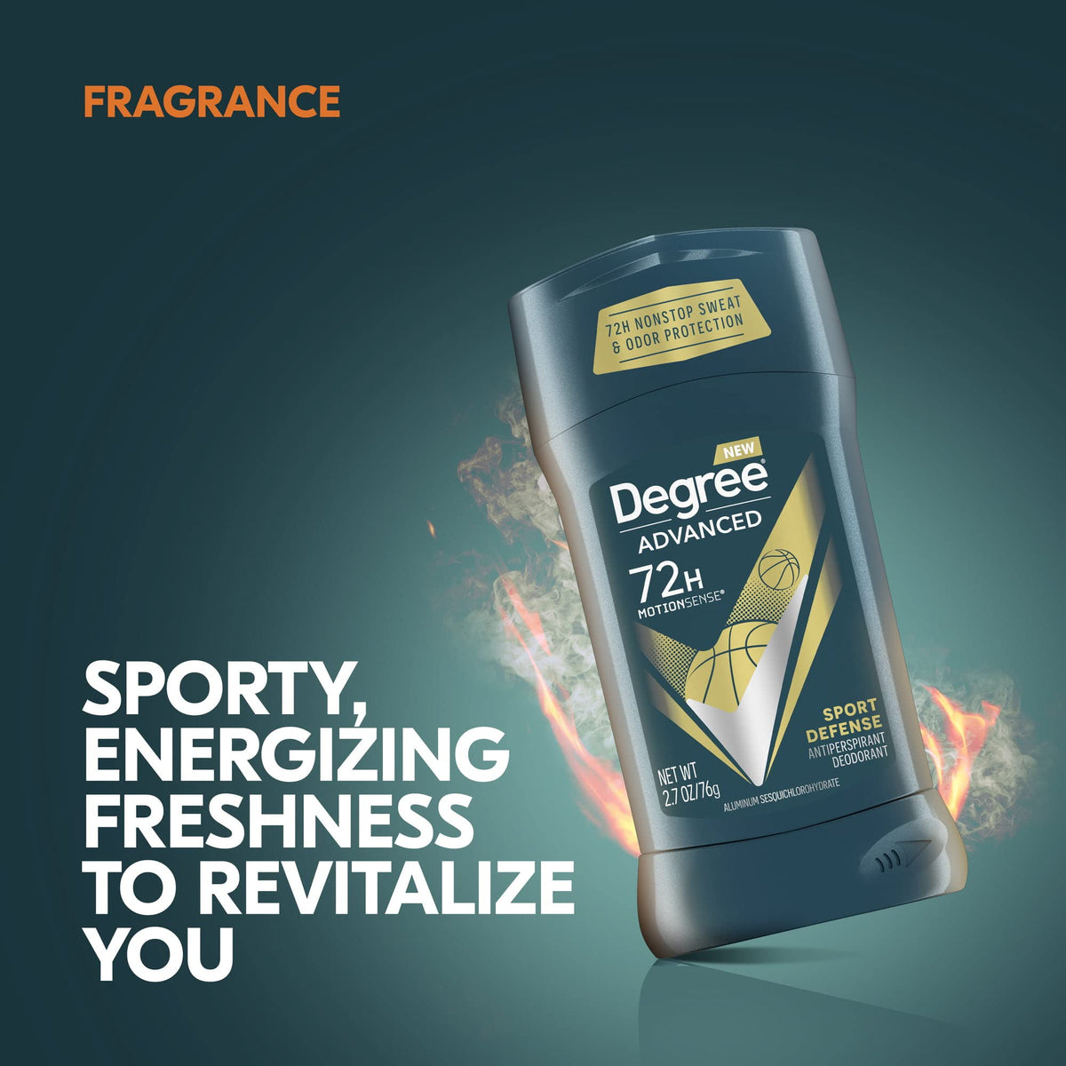 Sport Defense Advanced Protection Antiperspirant Deodorant Stick by Degree – 2.7 Ounce, Pack of 8, Model PPAX1199525