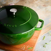 Cast Iron Essential French Oven by STAUB – 5-qt, 5 quarts, Cast Iron, Basil, Model 1032332