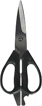 TableCraft E6606 Kitchen Shears, Stainless Steel, Ergonomic Soft Grip Handles, Non-Slip Comfort Grip, Disassembles for Easy Cleaning, 8-3/8" x 3-3/8" x 1/2", Black