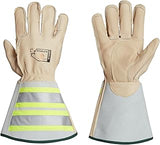 Superior Glove Superior 365DLX6 Horsehide Leather Deluxe Lineman Glove with 6" Reflective Gauntlet Cuff, Work, Small (Pack of 1 Pair)