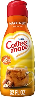 Coffee Mate Hazelnut Flavored Coffee Creamer, Non-Dairy, Gluten-Free, Liquid Creamer for Coffee, Cholesterol Free, 63 Servings