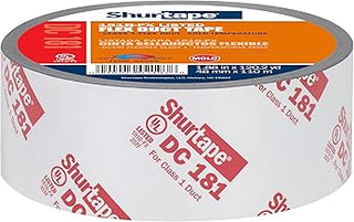 Shurtape DC 181 UL 181B-FX Listed/Printed Film Tape, 48mm x 110m, Metalized Print, 1 Roll (164686)
