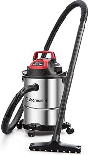 Vacmaster DVOM204S 1101 4-Gal 20V Cordless Stainless-Steel Wet/Dry Vac Red