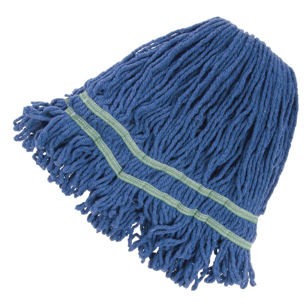 Mop Head with 1" Headband 16 Ounce Blue 4-Ply Blend by HUBERT – Fabric, Blue, Model AST MDPS(3)B